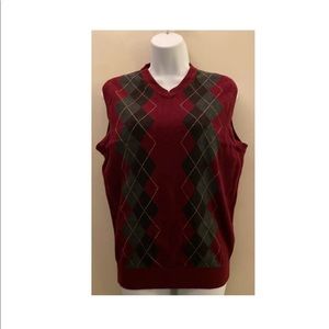 Red Argyle Sweater Vest